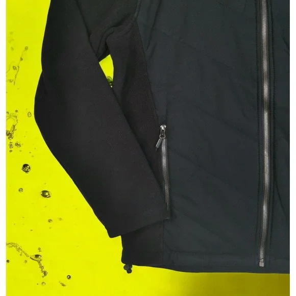 New Balance Fleece Black Men's Jacket Insulated Size M PIT TO PIT 22 IN NWT - Picture 5 of 8